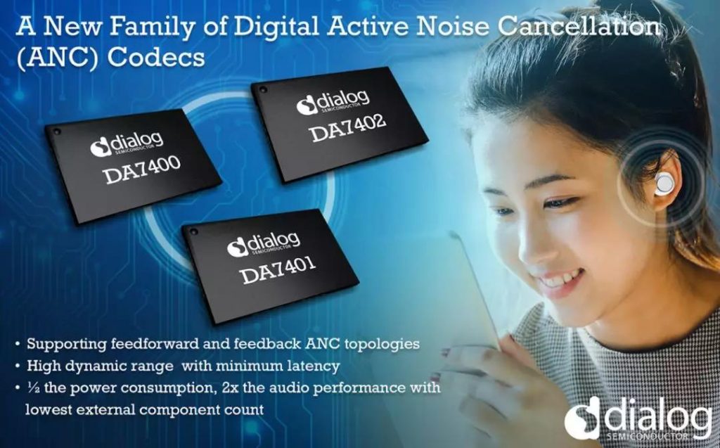 Dialog推出三款蓝牙耳机主动降噪芯片：DA7400、DA7401、DA7402-我爱音频网