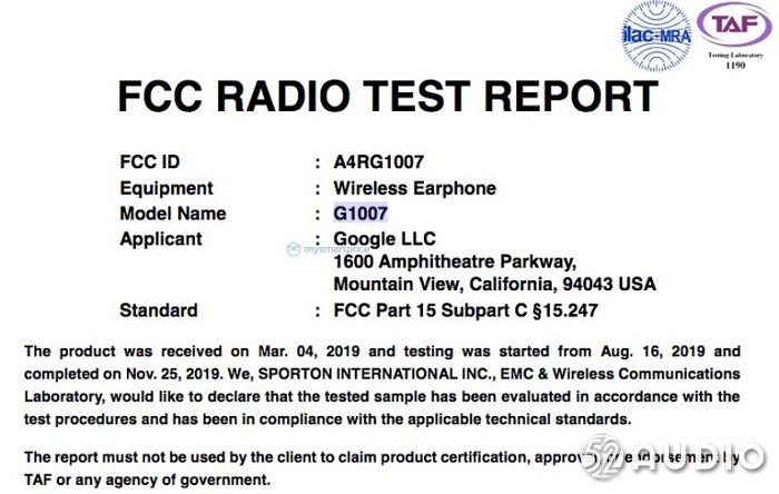 谷歌Pixel Buds 2真无线耳机已通过FCC认证-我爱音频网
