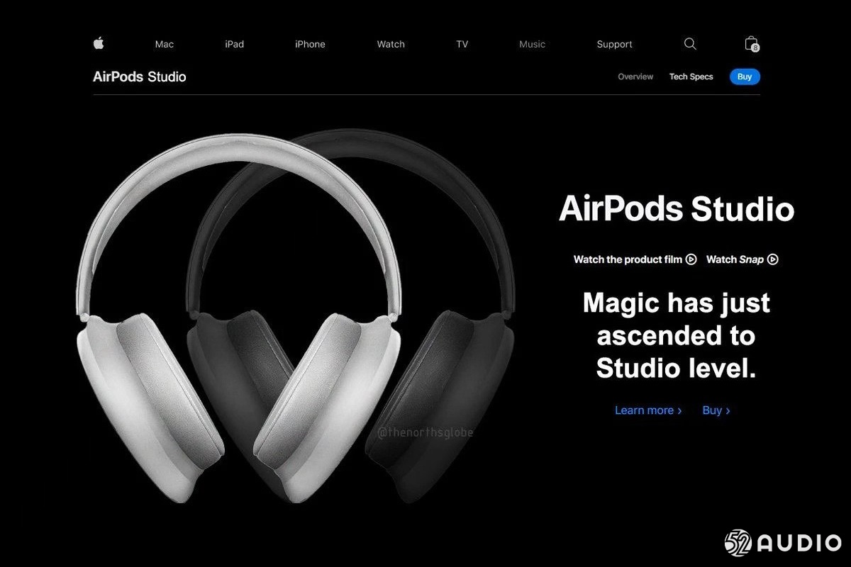 苹果AirPods Studio 最新爆料，9月8日正式亮相售价349美元-我爱音频网