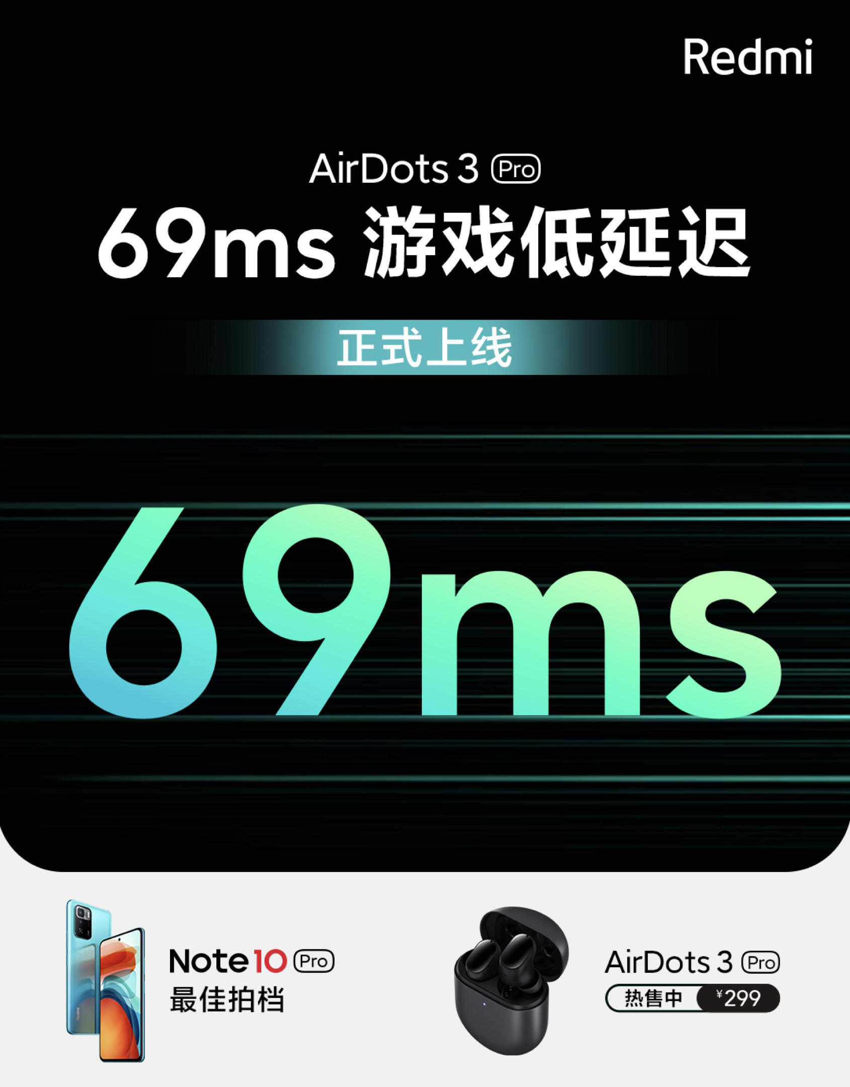 低至69ms！红米AirDots 3 Pro游戏低延迟功能上线-我爱音频网