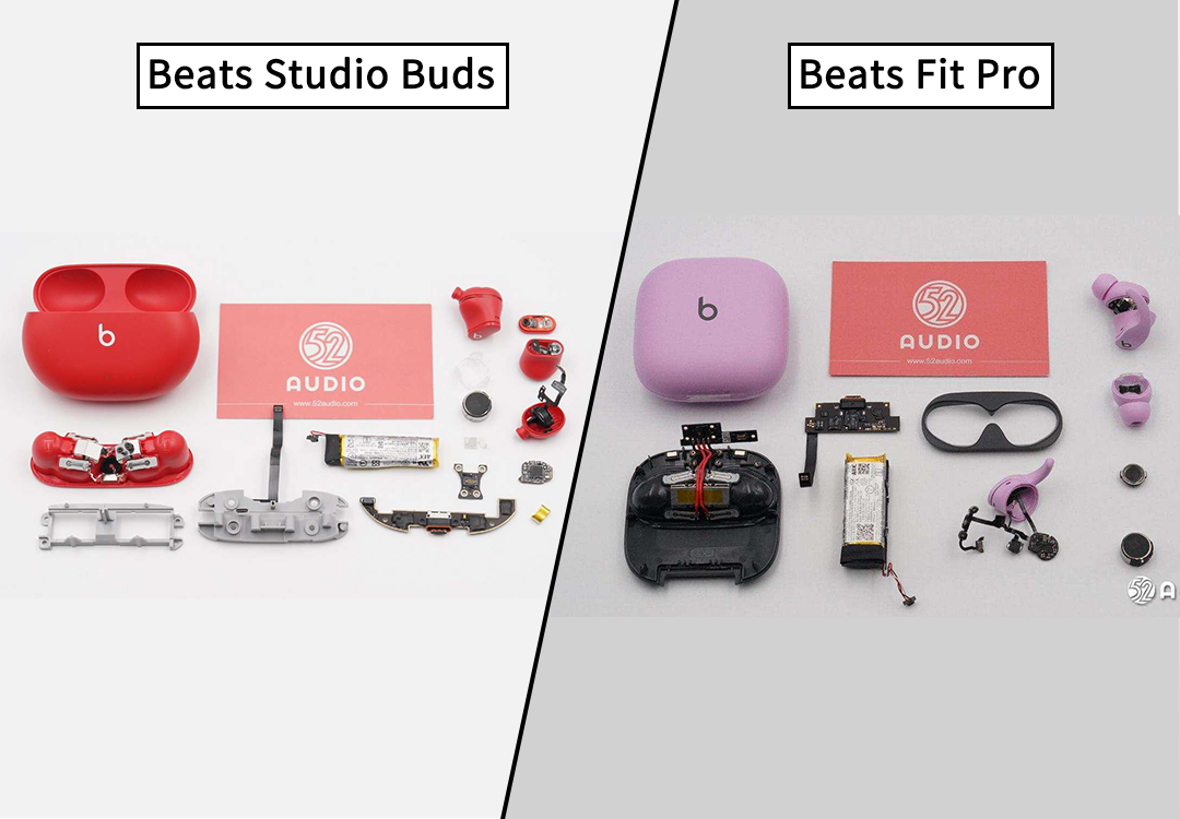Beats Studio Buds和Beats Fit Pro拆解对比，升级SiP封装苹果H1芯片-我爱音频网