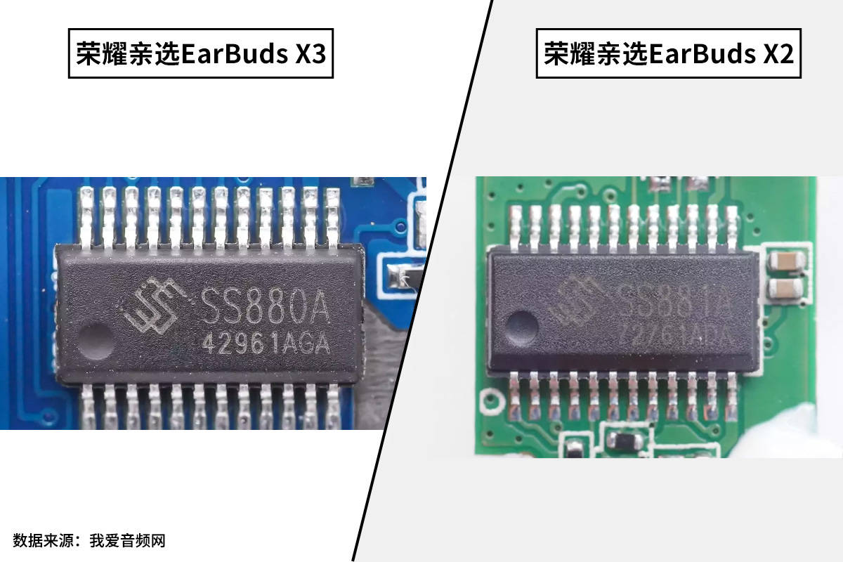 荣耀亲选EarBuds X3和EarBuds X2拆解对比，外观、功能配置同步升级-我爱音频网