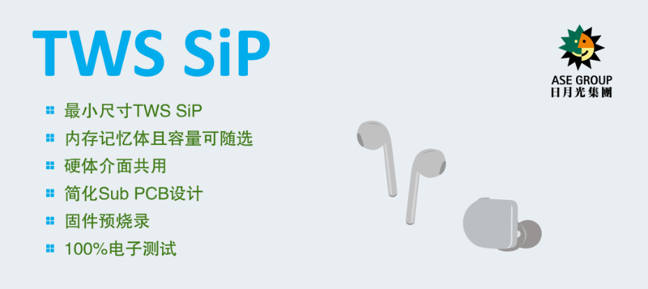 日月光带来TWS耳机SiP声电合作最佳解决方案-亚洲智能穿戴展