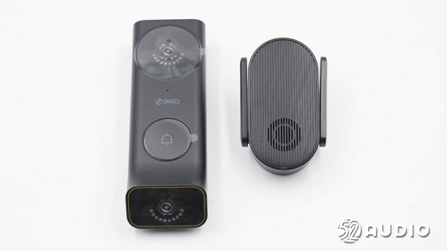 Dual lens Smart Doorbell with Wireless Base Station