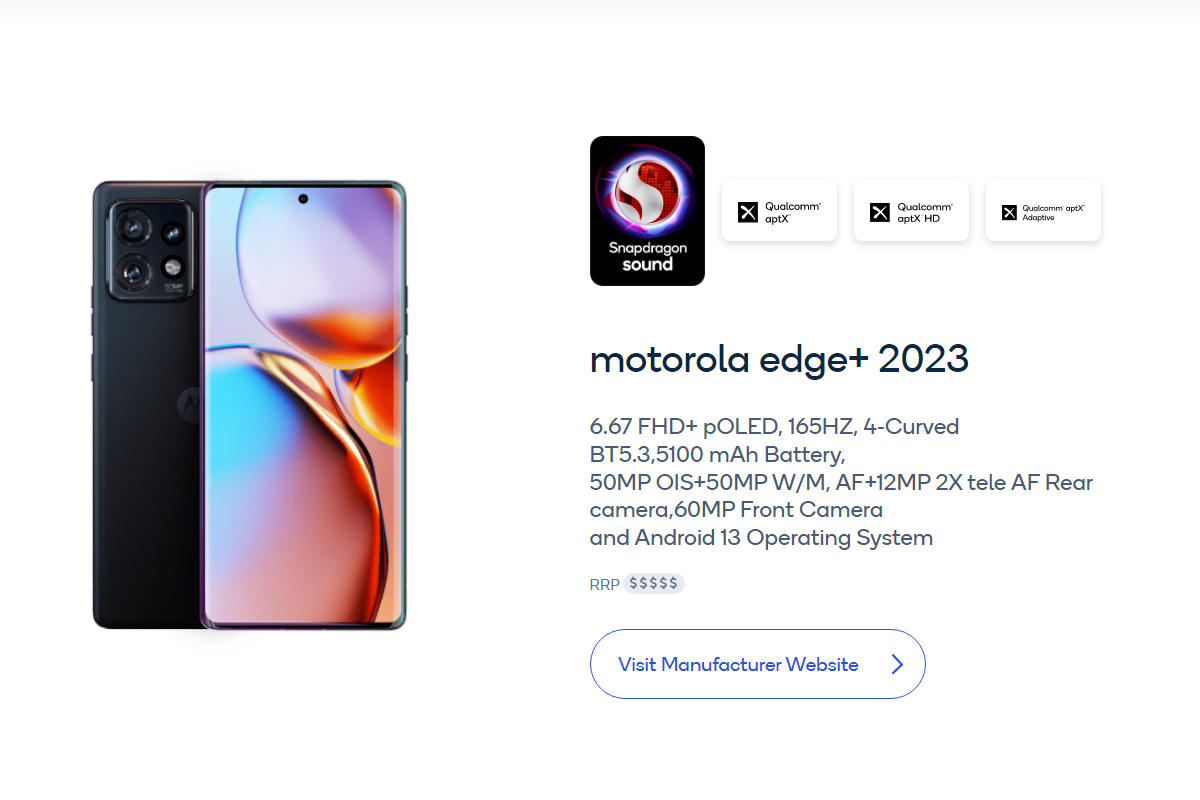 motorola edge+ 2023支持Snapdragon Sound骁龙畅听 出众性能 声响不凡-我爱音频网