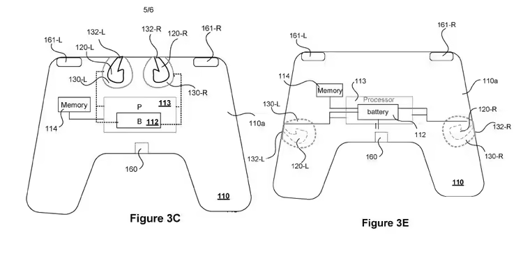 索尼DualSense游戏手柄新专利曝光，可在其中添加无线耳机充电槽，提供收纳及充电功能-我爱音频网